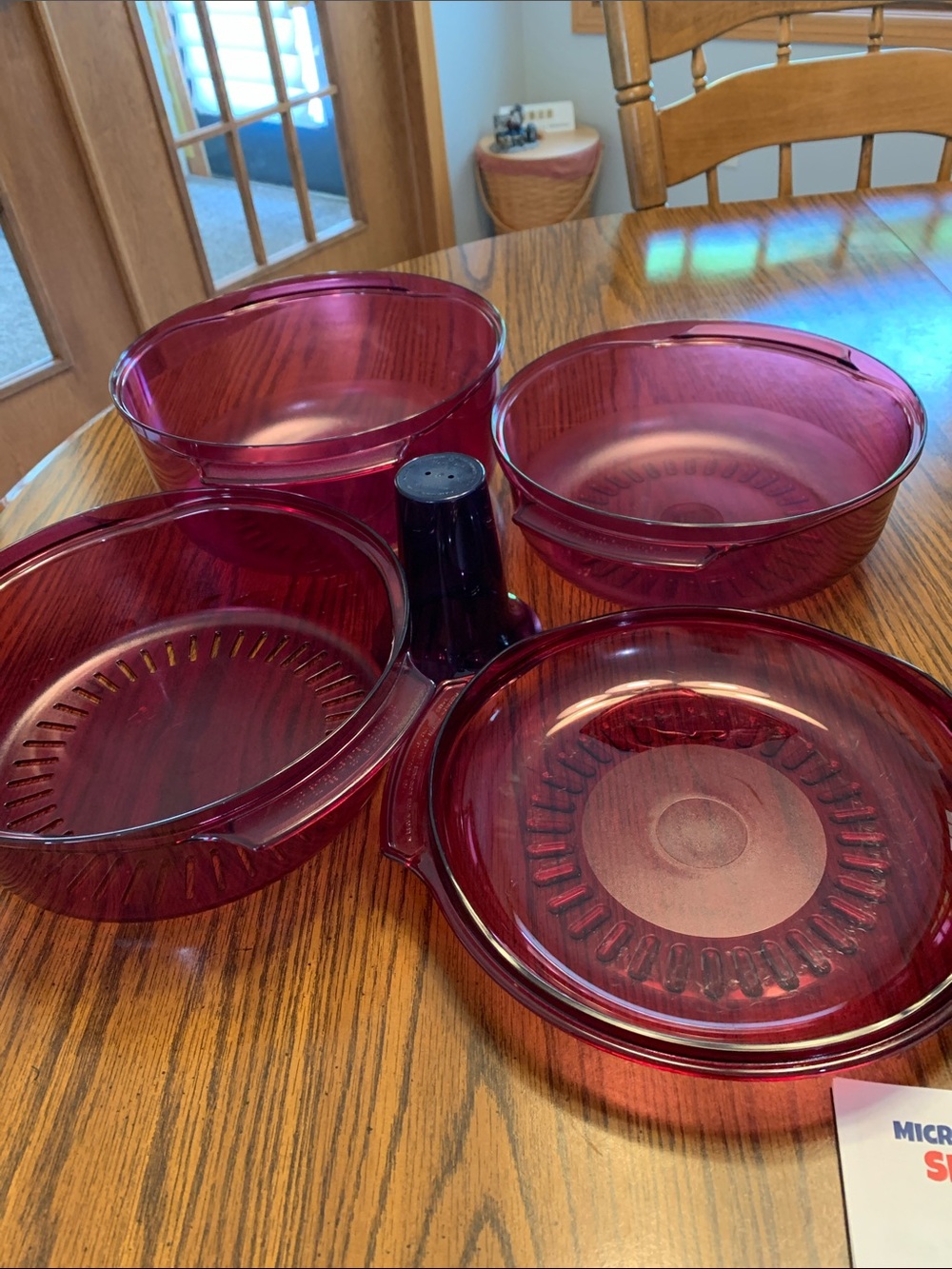 Tupperware Microwave Stack Cooker Set with Recipes